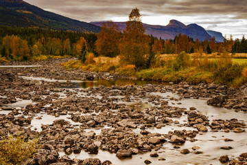 Masyw górski w okolicach Hemsedal w regionie, gminie Buskerud w Norwegii © Dreamnordno