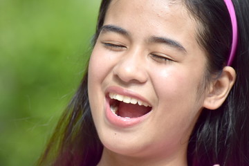 An A Female Youngster Under Stress