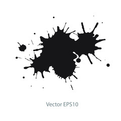 vector illustration of ink blots