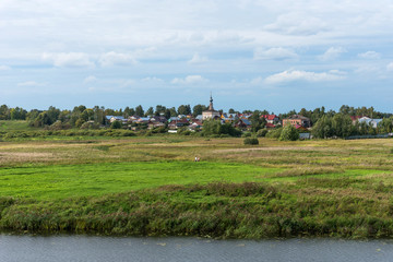 Picturesque summer view of Suzdal, Russia. The Golden ring of Russia.