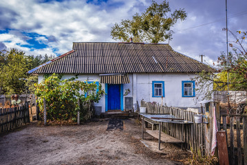 Rural house of self settlers in Kupovate village located in Chernobyl exclusion area, Ukraine