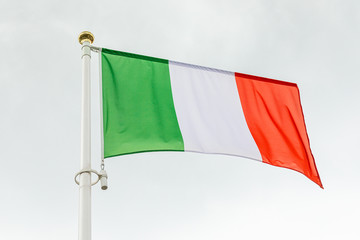 flag of Italy with green, white and red vertical stripes
