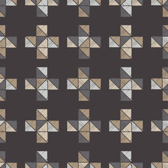Triangles and squares. Trendy seamless pattern designs. Patterned texture. Vector geometric background. Can be used for wallpaper, textile, invitation card, wrapping, web page background.