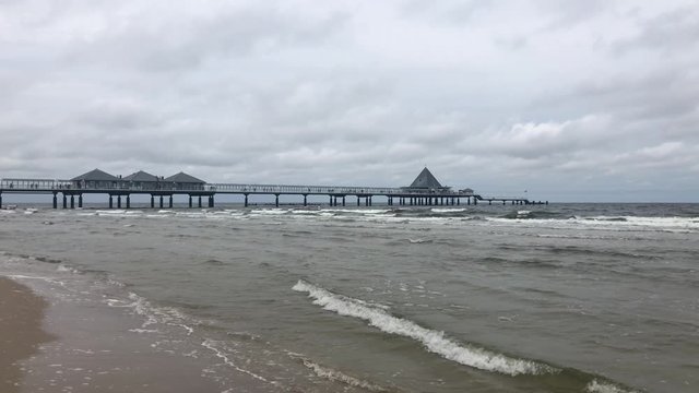 Heringsdorf Pier. Heringsdorf Pier is a pier located in Heringsdorf, with a length of 508 metres; stretching out into the Baltic Sea