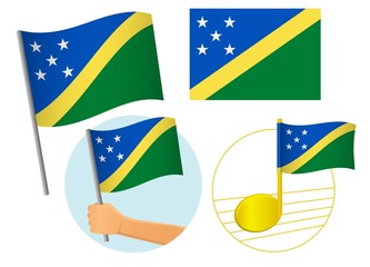 Solomon Islands flag icon set