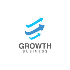 Business Success And Growth Wind Logo For Business Design Vector Stock . Wind Energy Logo Design Vector Illustration 