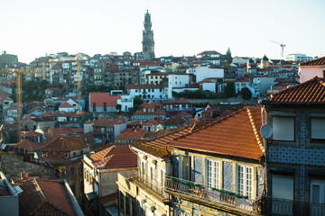 Fototapeta na wymiar Residential houses in the historic center of city, Porto, Portugal.