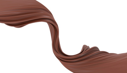 Abstract background of flow chocolate. 3d rendering image.