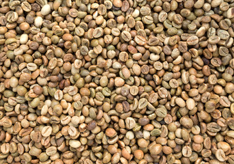 Coffee bean pattern for the background.