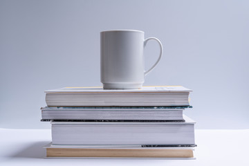 A white cup of coffee