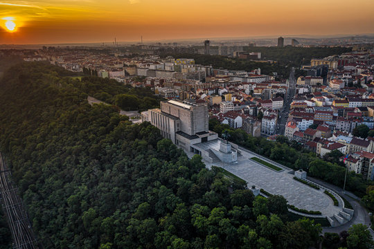 National Memorial at Vitkov is functionalist monument was built in 1929-38 in honor of Czechoslovak legionnaires. Visitors can see two permanent exhibitions of the Crossroads of Czechoslovakia.