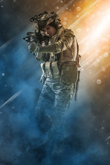 special forces soldier , military concept