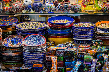 Traditional Turkish decorative ceramics for interior decoration