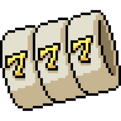 Obraz premium vector pixel art lucky number