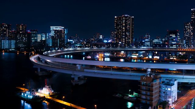 東京夜景　タイムラプス