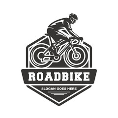 Road bike logo vector