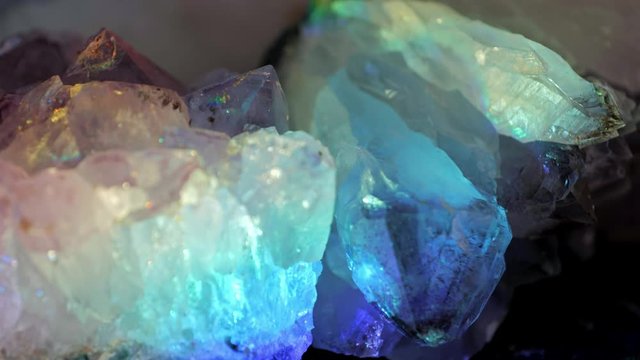 Crystal shinng with all rainbow colors