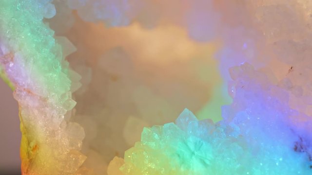 Crystal shinng with all rainbow colors