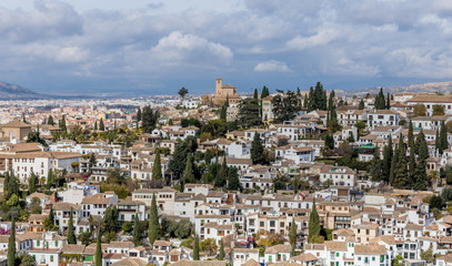 Fototapeta na wymiar View of the city of Granada, Spain