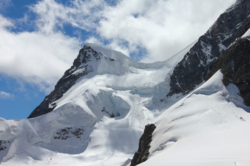 Clear day view of the Swiss alps