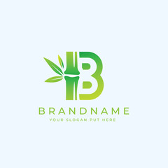 B Letter Bamboo logo/identity design template vector eps