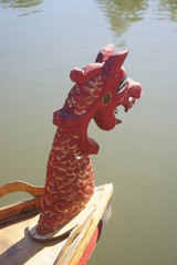 boat nose in the form of a Chinese dragon