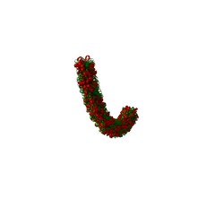 Christmas tree decoration, isolate on a white background. 3D rendering of excellent quality in high resolution