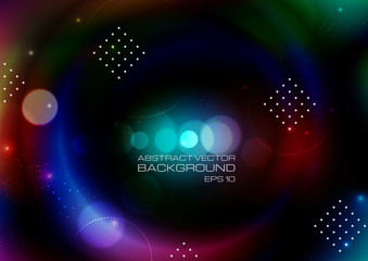 Abstract circles on colors background