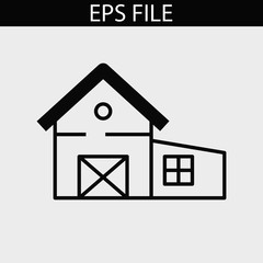 Farm house icon. EPS vector file.