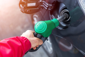 Close up of car during refuel