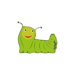 Cute caterpillar. Abstract concept, icon. Vector illustration on white background.
