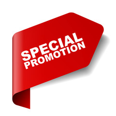 red vector banner special promotion