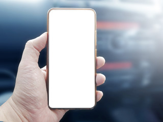 Smart Phone on Car Mock Up