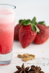 Sweet strawberry juice with anise