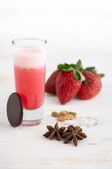 Sweet strawberry juice with anise