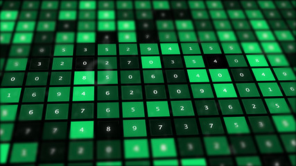 Numerology concept abstract background. Data system.