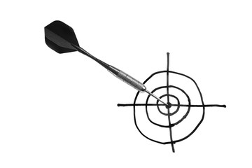 dart hit the center of the target