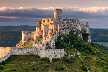 Spiš Castle (Slovakia) on summer evening