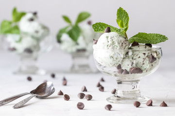 Chocolate chip mint ice cream
