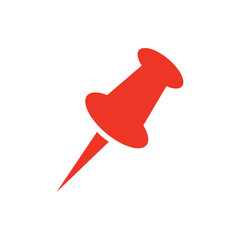 Naklejka premium Push Pin Icon Vector Illustration