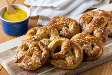 Homemade baked pretzels