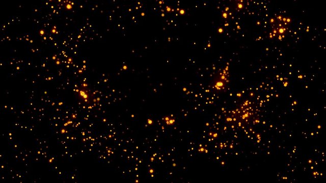 Futuristic of Big Bang, Shock Wave particles Explosions gold light In Space animation 3d rendering