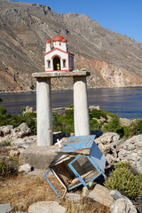 Ikonostase bei Loutro, Südküste Kretas, bei Sfakia, Griechenland