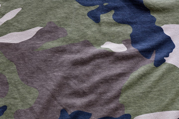 Camouflage cloth surface. Abstract background and texture.