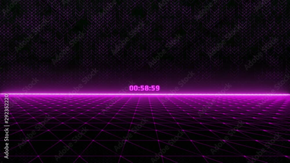 Aufkleber 4K Animation Abstract Wireframe Landscape Fly Through The Moutain Idea Graphic Motion. Glow Futuristic Geometric Structure Pattern 3D Rendering Seamless Loop Footage.
