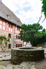 Ruin and half timbered house in Limburg an der Lahn, Germany