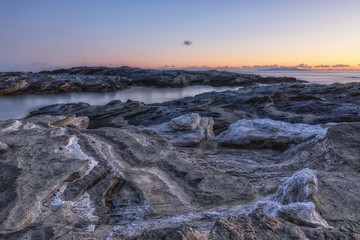 神奈川県・三浦市 冬の城ヶ島の夕景