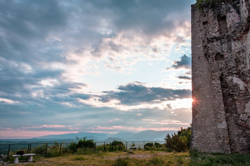 Ancient ruins of a medieval castle in the countryside of Friuli Venezia-Giulia, Italy