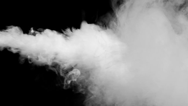 Slow motion of smoke isolated on a transparent background. Realistic overlay option for different projects. PNG + Alpha  