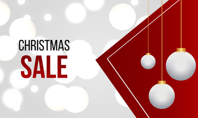 Abstract  christmas sales banner 